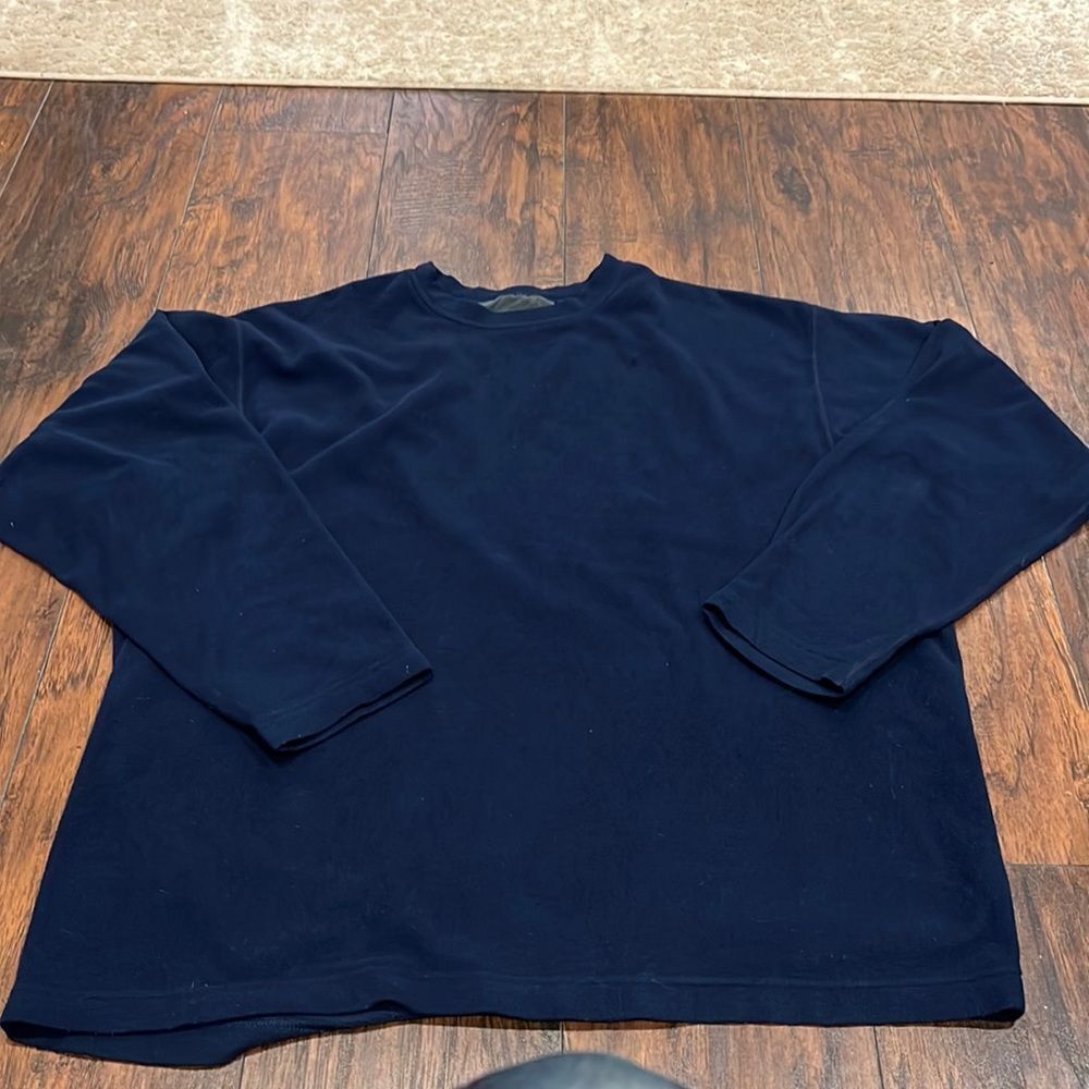 VTG made in USA Patagonia pullover micro d-luxe size xl has flaw read dark blue